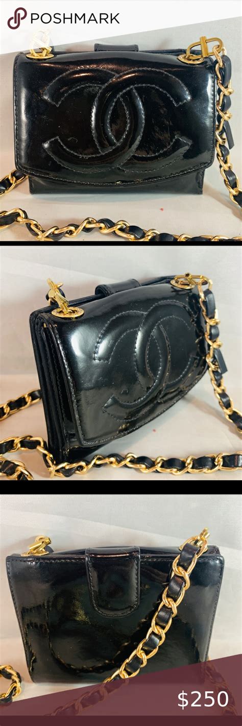 chanel patent wallet on chain|chanel small wallet on chain.